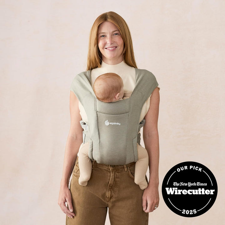 Ergobaby Embrace Babytrage für Neugeborene ab Geburt Extra Weich, Bauchtrage Baby Tragetasche Ergono