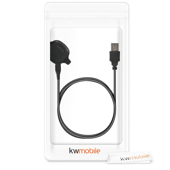 kwmobile USB Kabel Charger kompatibel mit Garmin Forerunner 10/15 Ladekabel - Smart Watch Ersatzkabe