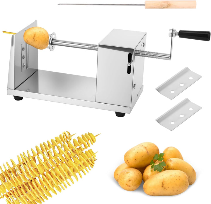 Spiralschneider Edelstahl, Kartoffelschneider für Gemüse &amp; Obst | Edelstahl, Lebensmittelecht, Für G