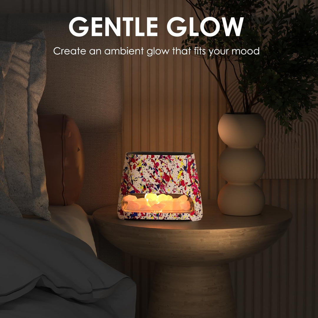 SALKING 2-in-1 Aroma Diffuser & Salt Range Pakistan Leuchte, Diffusor für ätherische Öle mit Flammen