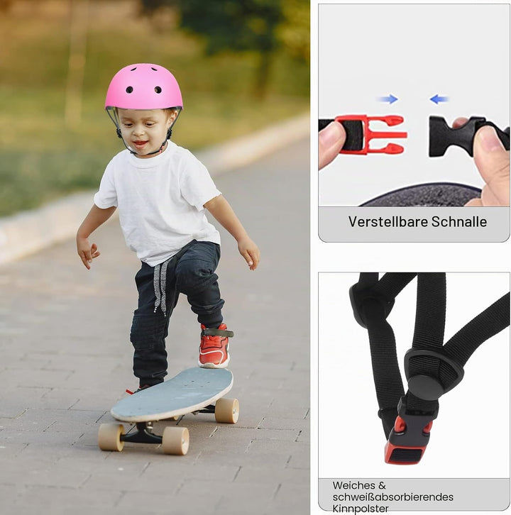 XJD Fahrradhelm für Kinder, Verstellbare Kinderhelm Skaterhelm Kinder Helm für Fahrrad Skateboard Sc