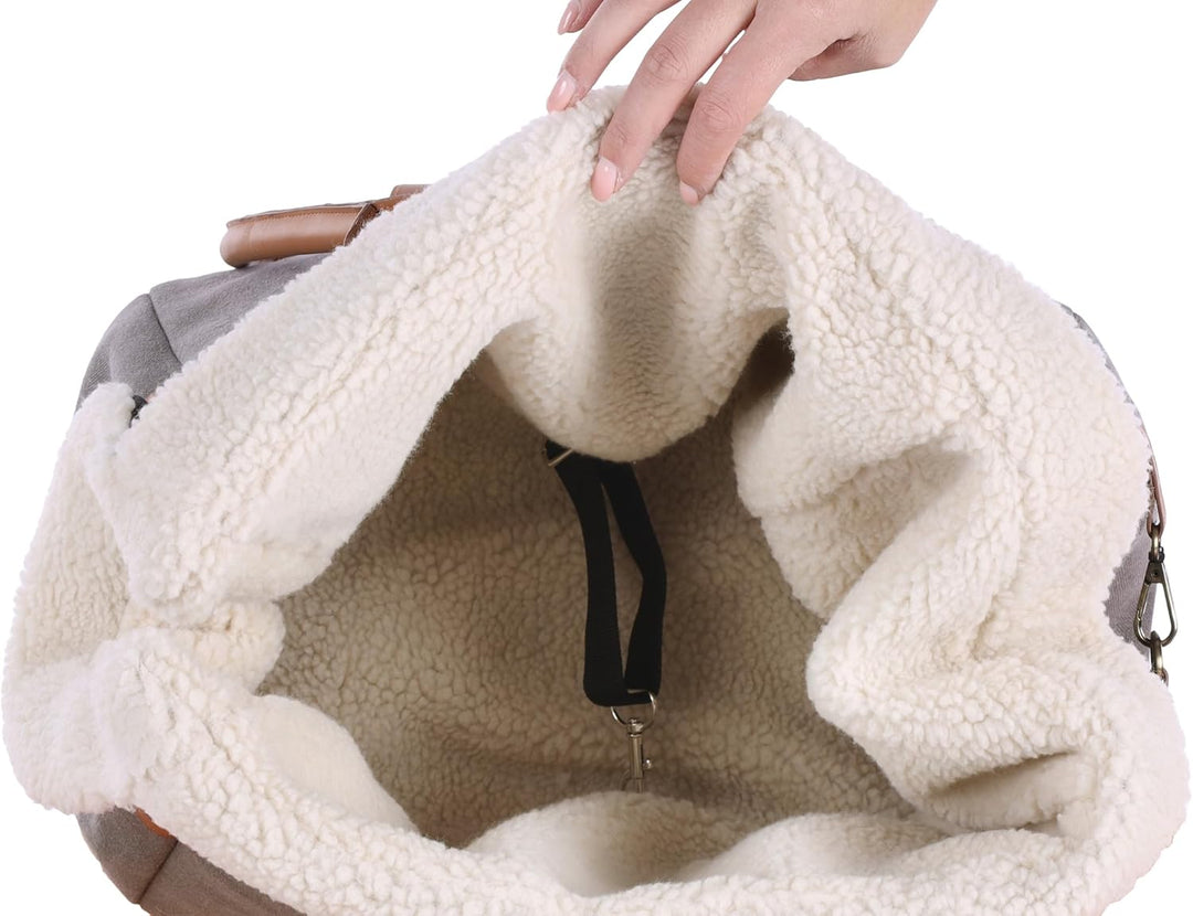 Hundetasche - Tragetasche Kuzco Braun – 40x25x29cm – Polyester – herausnehmbare Fütterung – Abnehmba
