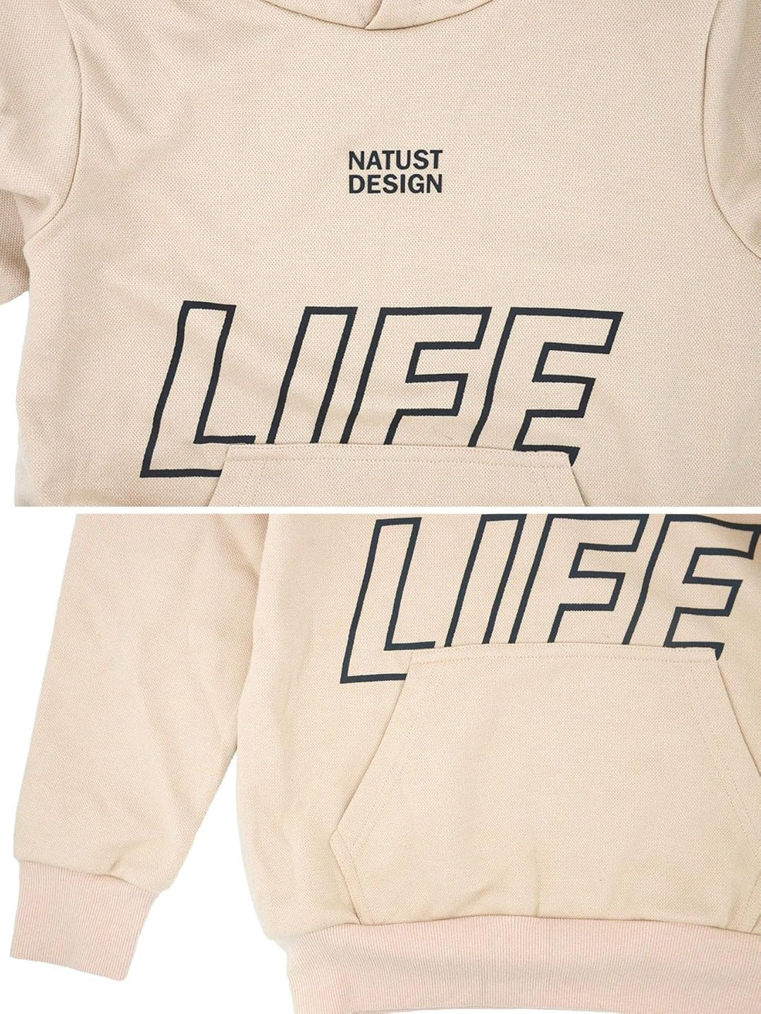 NATUST Kinder Trainingsanzug Jungen Mädchen Sportanzug Einfarbig Sweat Jogginganzug 130 Khaki, 130 K