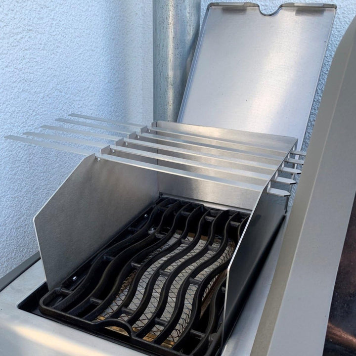 BABOSSA Wind und Spritzschutz Broil King Sizzle Zone aus massivem Edelstahl | 2mm rostfreier V2A Ede