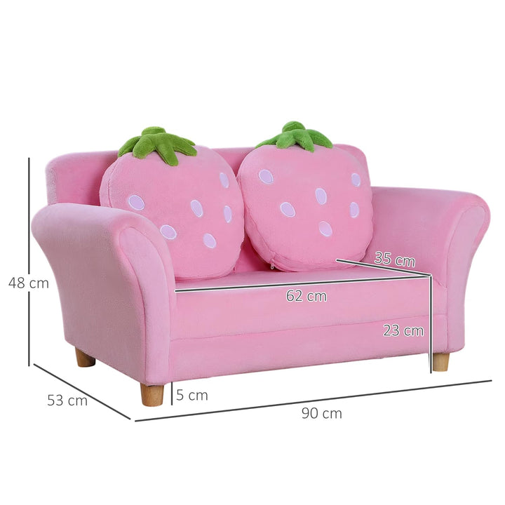 HOMCOM Kindersofa Kindersessel Sofa Couch Kinder Stuhl Kinderzimmer Softsofa Doppelsofa Einzelsofa(E