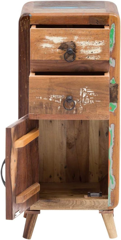 Woodkings® Bad Unterschrank Kalkutta recyceltes Holz bunt rustikal Echtholz massiv Badmöbel Badezimm