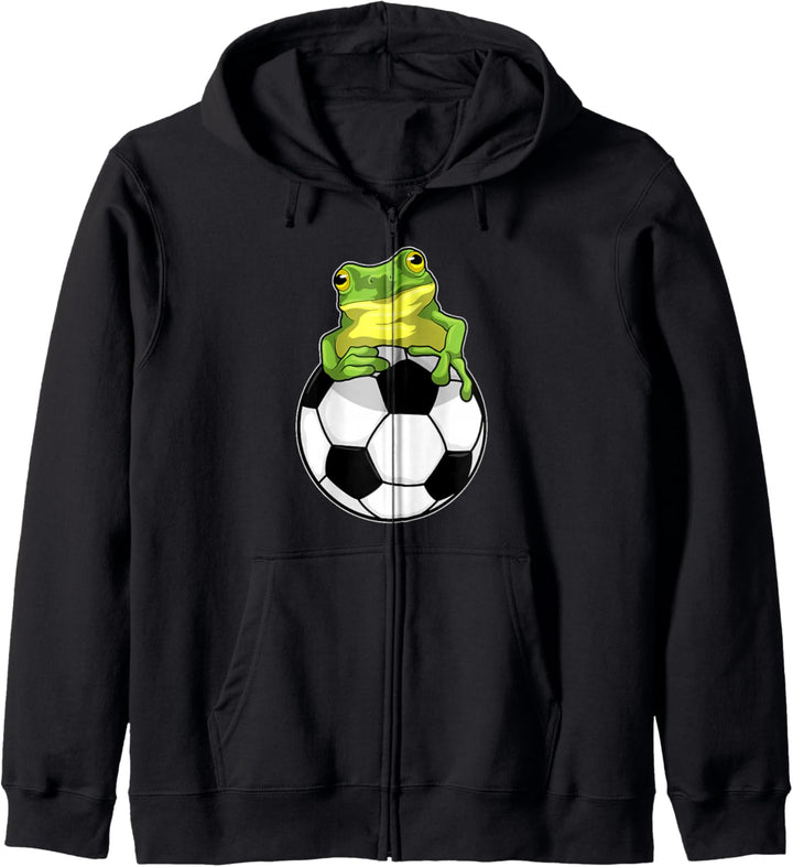 Frosch Fussball Fuballspieler Sport Kapuzenjacke