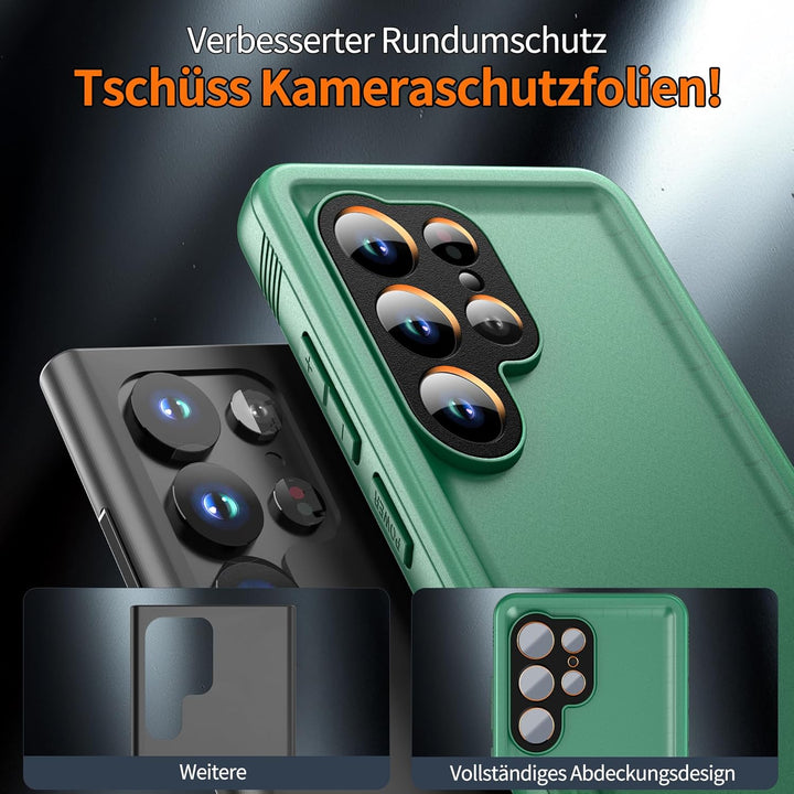Cozycase TOP Militärschutz 360 Hülle Für Samsung Galaxy S24 Ultra, Grün Für Samsung Galaxy S24 Ultra
