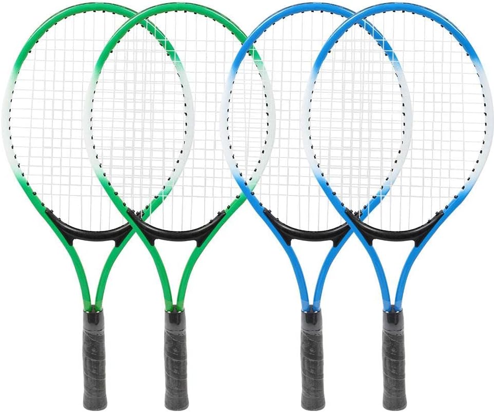 Kinder Tennisschläger, Langlebige Tennisschläger aus Eisenlegierung, Anfänger Übungsschläger mit Bal