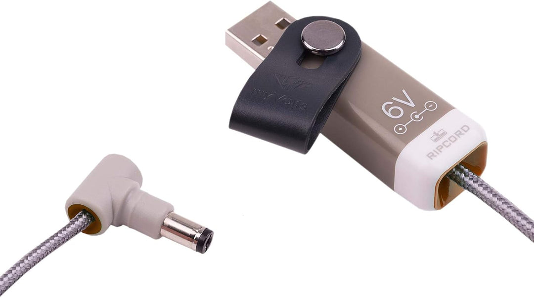 myVolts Ripcord-USB-Ladekabel mit 5.7V DC Ausgangsstecker kompatibel mit Roland Aerophone AE-20 Digi