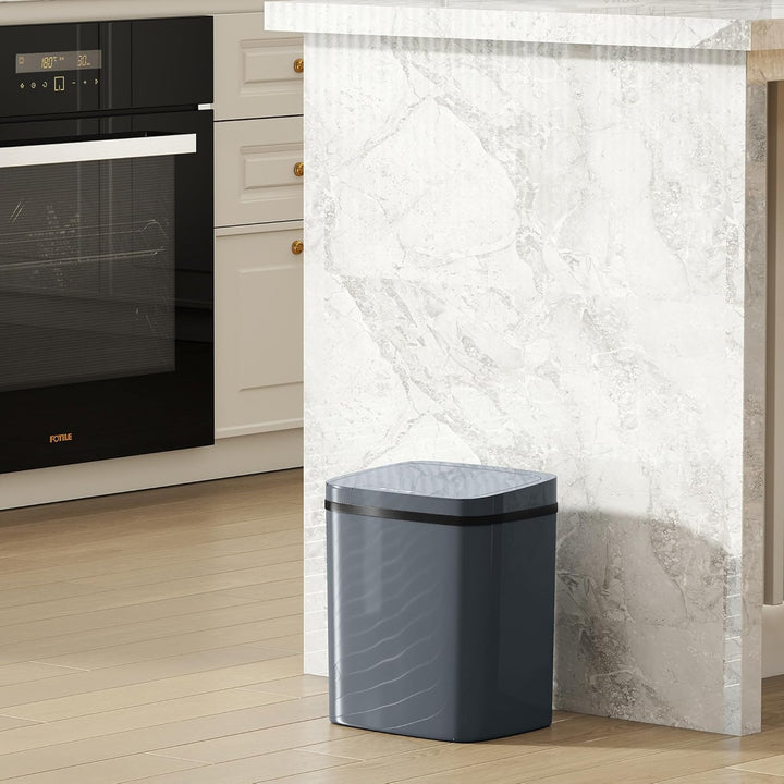 HOMCOM Sensor Mülleimer 15L Automatischer Mülleimer mit zwei Öffnungsmodi, Abfalleimer Müllbehälter