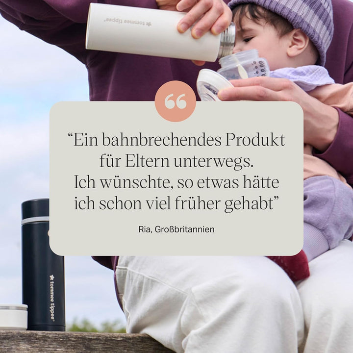 Tommee Tippee GoPrep Nahrungszubereiter-Set, bereitet die perfekte Babyflasche in 2 Minuten zu, trag