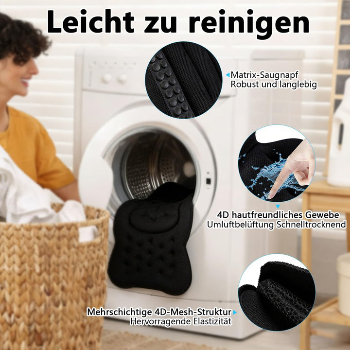Badewannenkissen Ganzkörper Badekissen, Vollkörper Badewannenmatte mit Kopfstütze Unterstützt Nacken