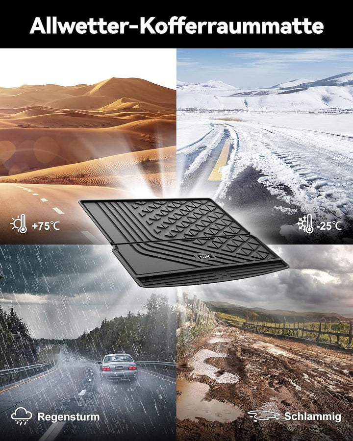 3W Kofferraumwanne für BMW iX1 U11 BEV 2022-2025 2026 und für X1 xDrive25e Benzin-Hybrid, Thorex™ Al