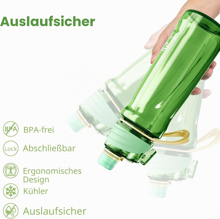 650ml Trinkflasche mit Sprühfunktion Nebel Sport Wasserflasche Auslaufsicherer Flasche für Jungen un