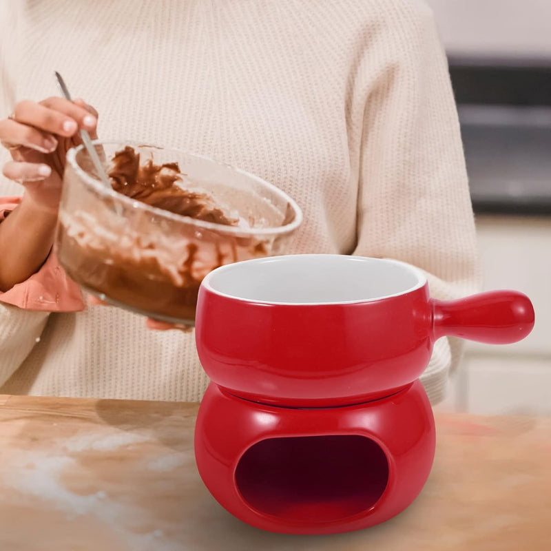 Cabilock 1 Satz Käse Fondue Schoko-wärmetopf Keramik Schmelztopf Stövchen Für Käsefondue Fondue-Topf