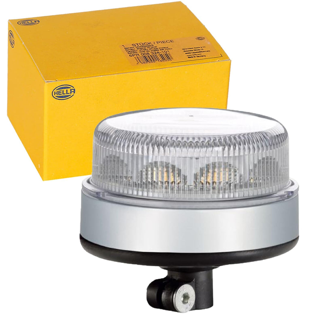 HELLA - LED-Blitz-Kennleuchte - K-LED Blizzard - 12/24V - gelb - Anbau/Rohrstutzen, flexibel - Menge