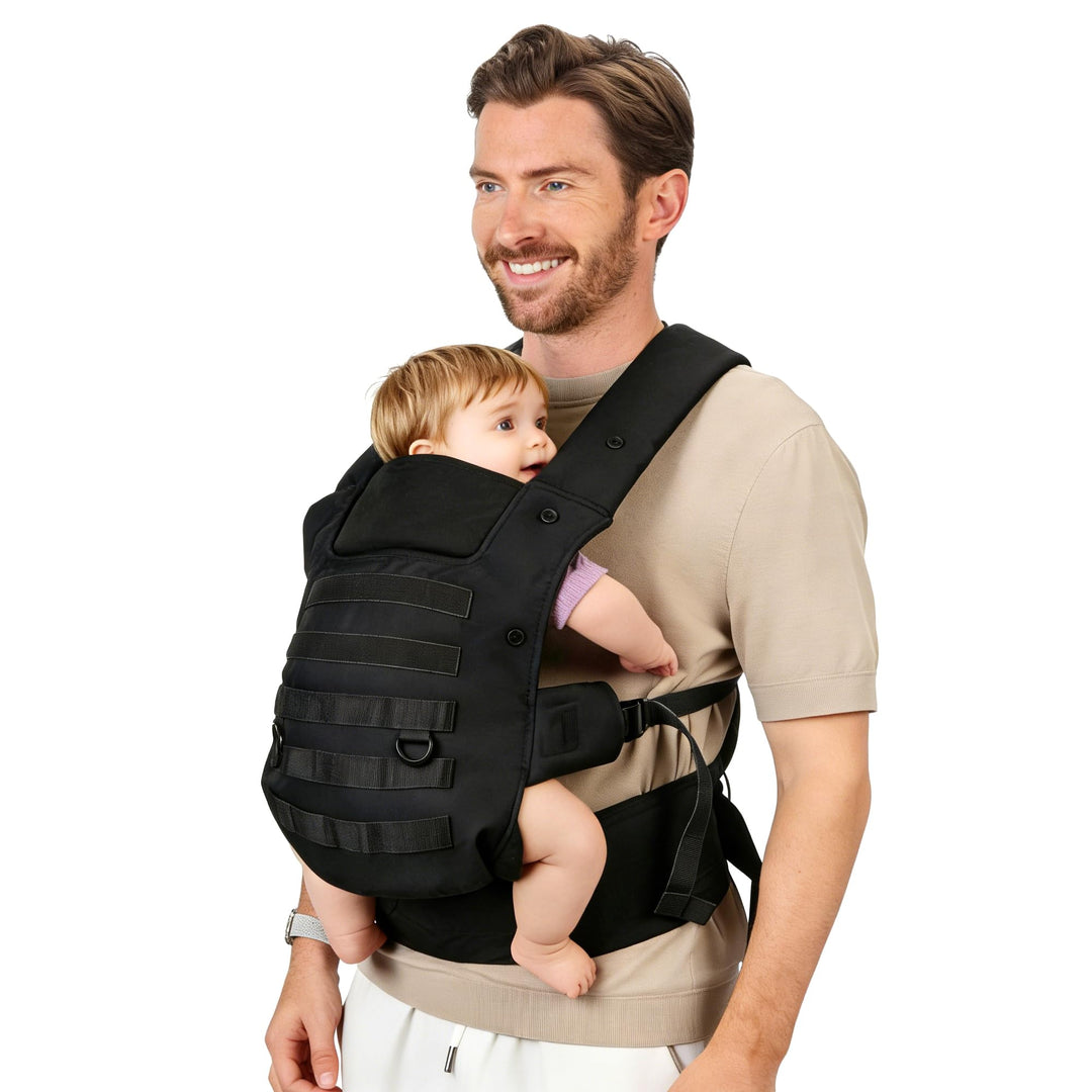 Taktische Babytrage für Väter, Baby Carrier für Kleinkind (4-36 Monate) - 3-in-1 Ergonomische M-Trag