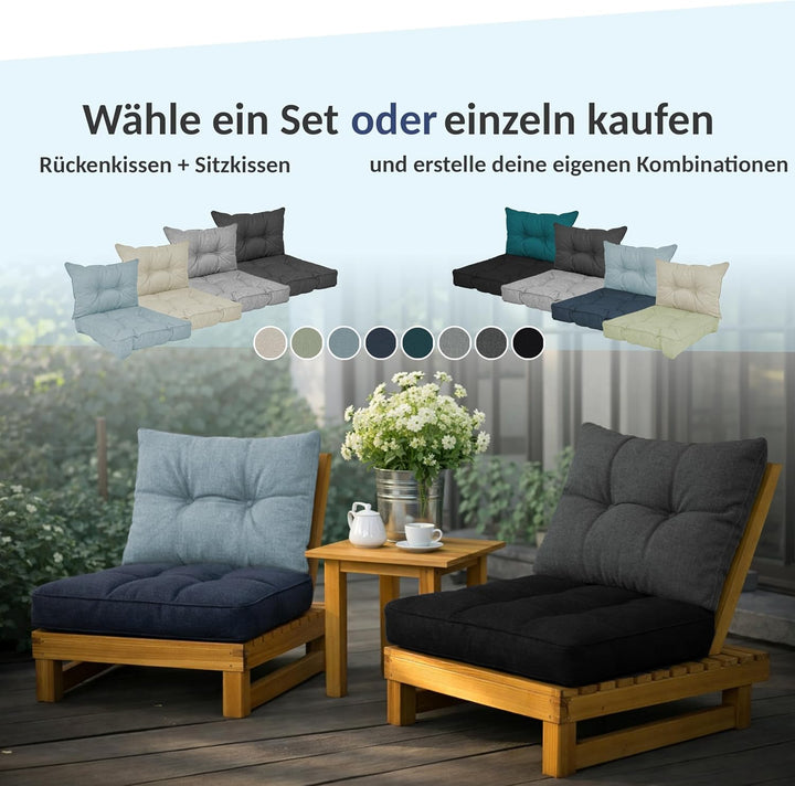 POKAR Loungekissen Sitzkissen Sitzauflagen Stuhl Stuhlkissen für Stuhl Rattanmöbel Gartenmöbel Kisse