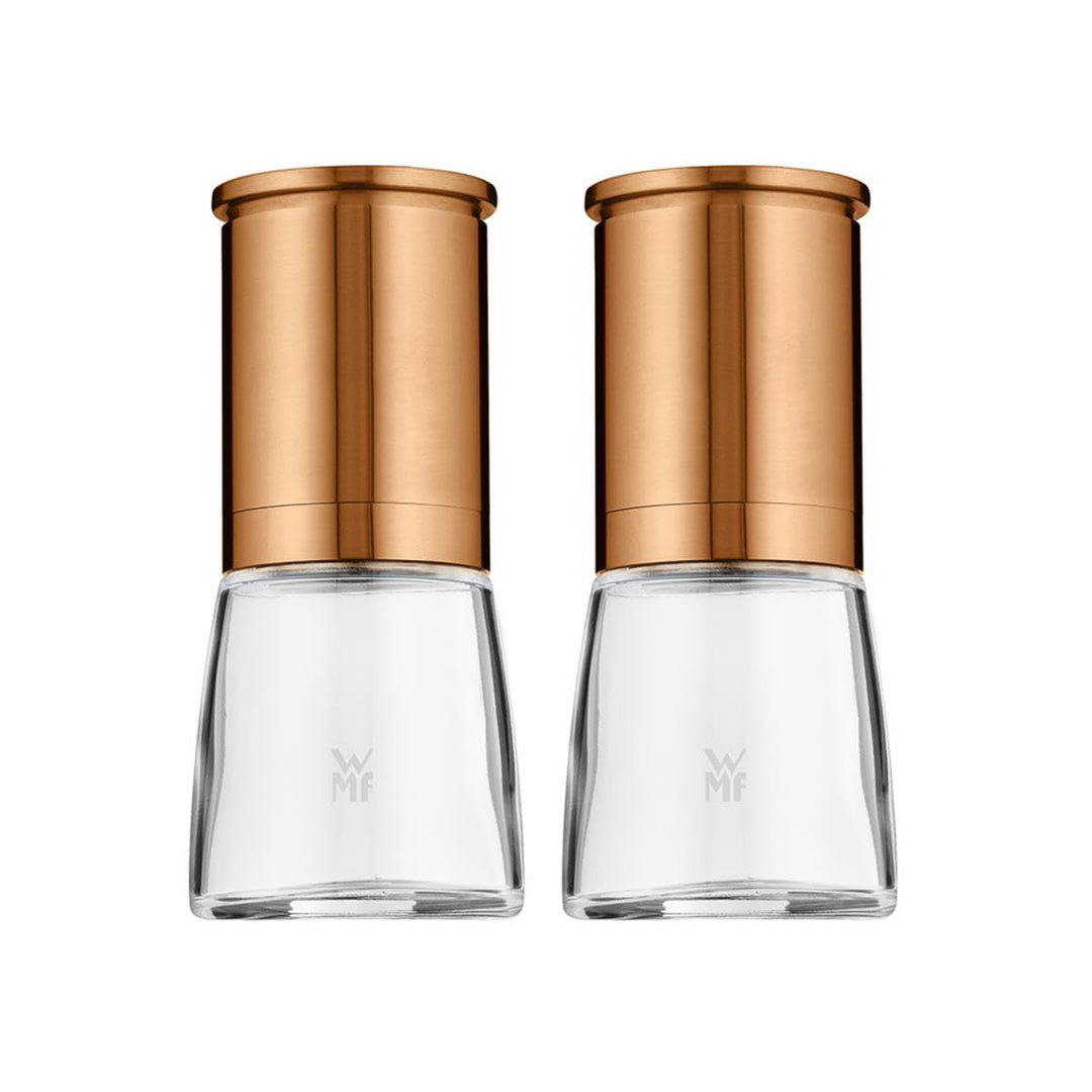 WMF De Luxe Salz und Pfeffermühle Set 2-teilig, unbefüllt, 14 cm, Glas, Keramikmahlwerk, Mühle für S