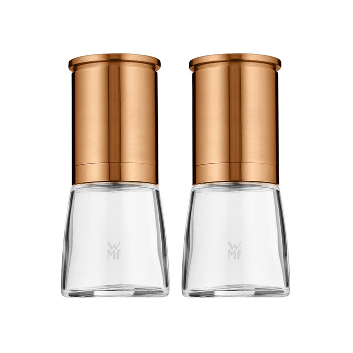 WMF De Luxe Salz und Pfeffermühle Set 2-teilig, unbefüllt, 14 cm, Glas, Keramikmahlwerk, Mühle für S