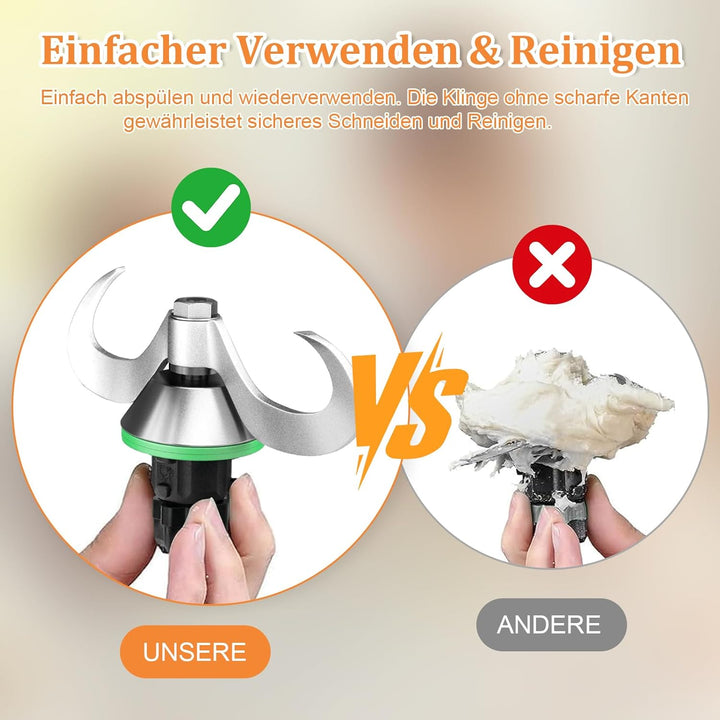 Messer für Vorwerk Thermomix TM6 / TM5 Edelstahl Teigmischmesser, Ersatzteile für Thermomix Teigmess