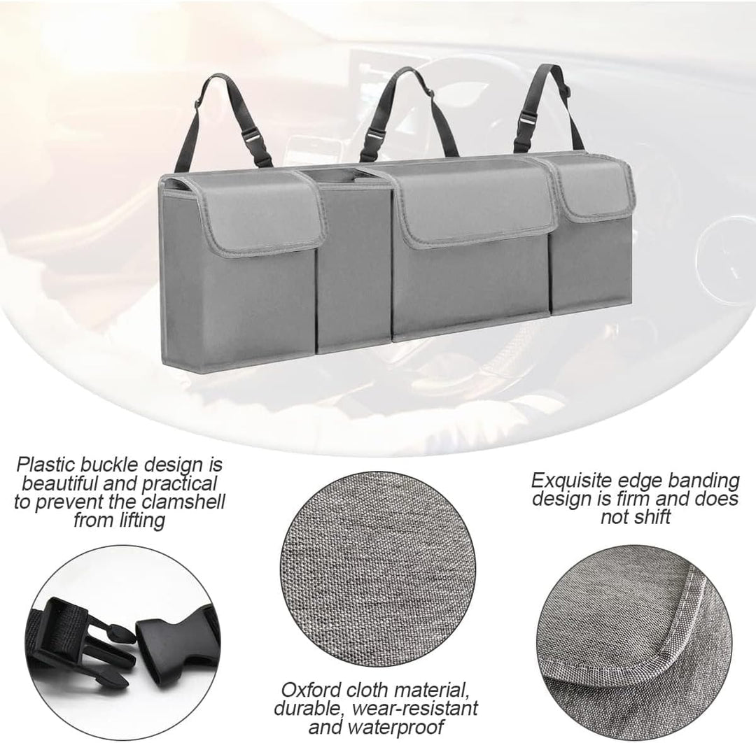 Adunsiaoto Mehrere Fächer Auto Organizer Kofferraum, Kofferraum Organizer, Kofferraum Oxford Stoff W