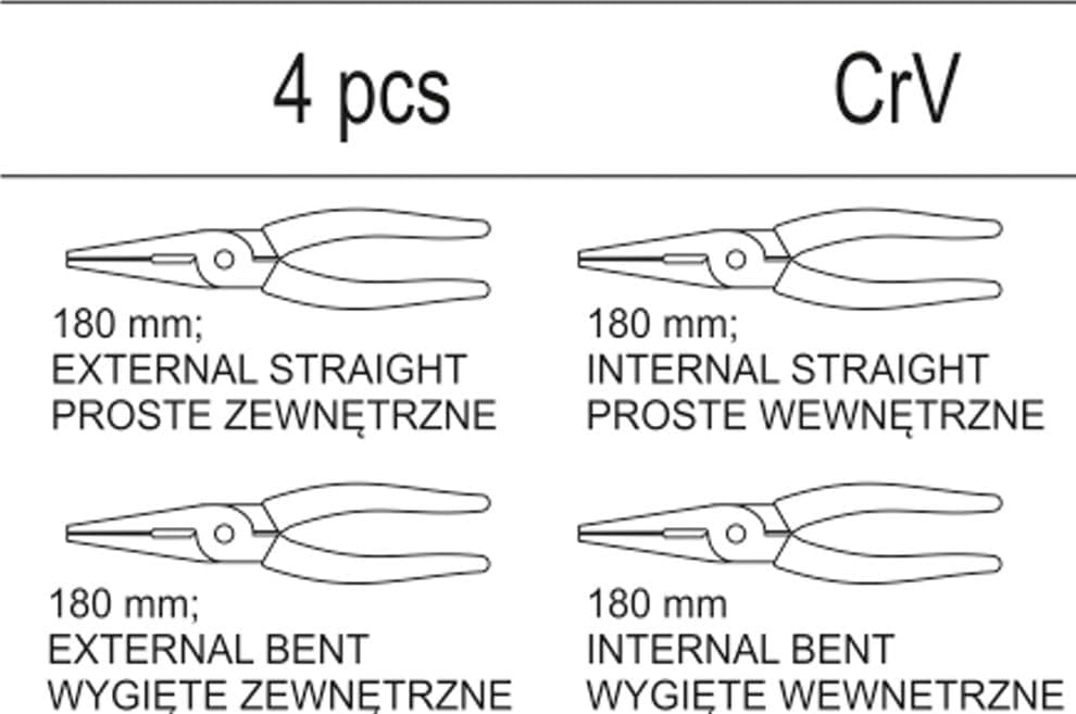CIRCLIP PLEIRS SET 4PCS SET