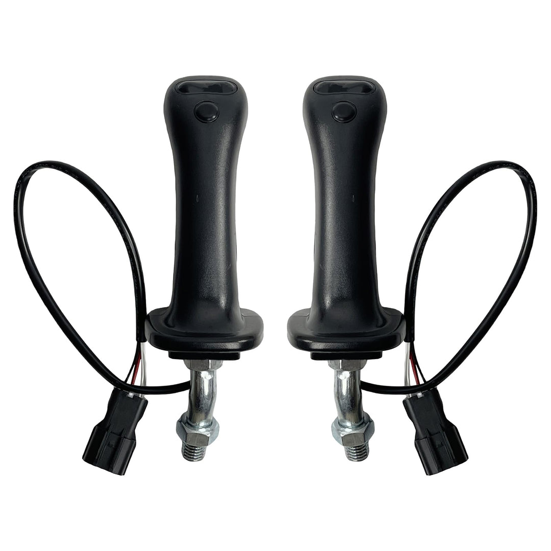 Ysislybin Bagger-Joystick-Kit, 2 Stück 3-Tasten-Joystickgriffe für Bagger ABS und Aluminiumlegierung