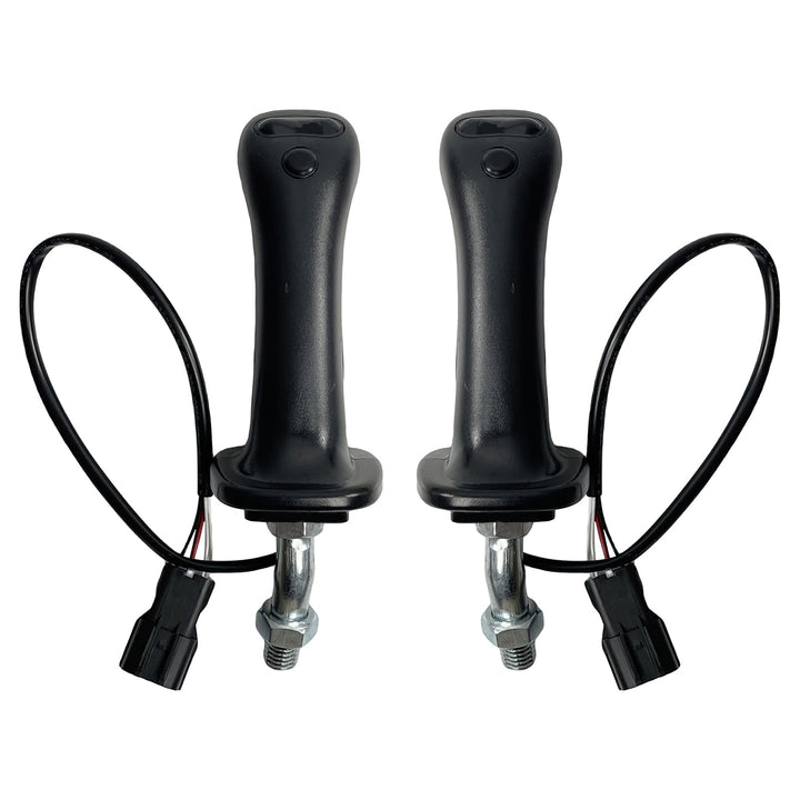 Ysislybin Bagger-Joystick-Kit, 2 Stück 3-Tasten-Joystickgriffe für Bagger ABS und Aluminiumlegierung