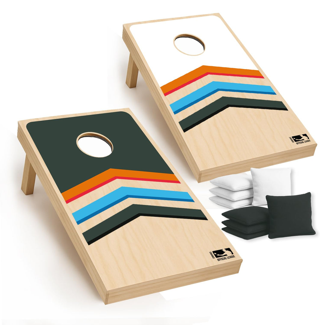 Offizielles Cornhole Spiel – 90×60 cm – Komplettes Set mit 2 Boards + 8 Säckchen – Robustes Wurfspie