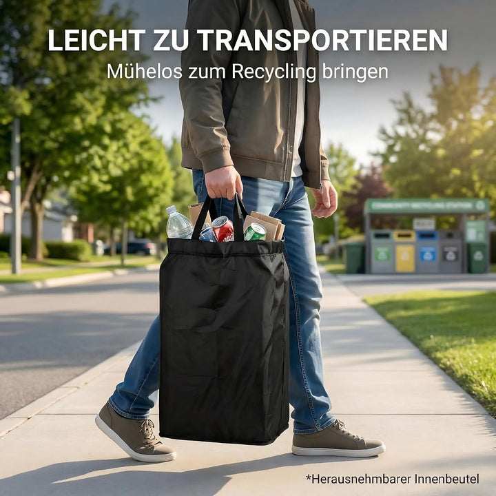 Pfandflaschen Sammelbehälter 110L, Pfandbehälter &amp; Flaschensammler Leergut, Mülleimer Küche gross, M