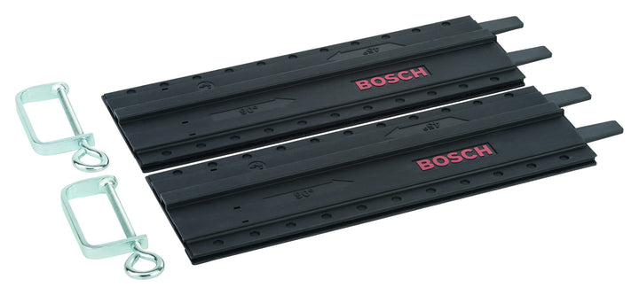 Bosch 2x Führungsschiene aus Kunststoff mit Schraubzwingen ( 2x 350 mm, Zubehör Kreissägen)