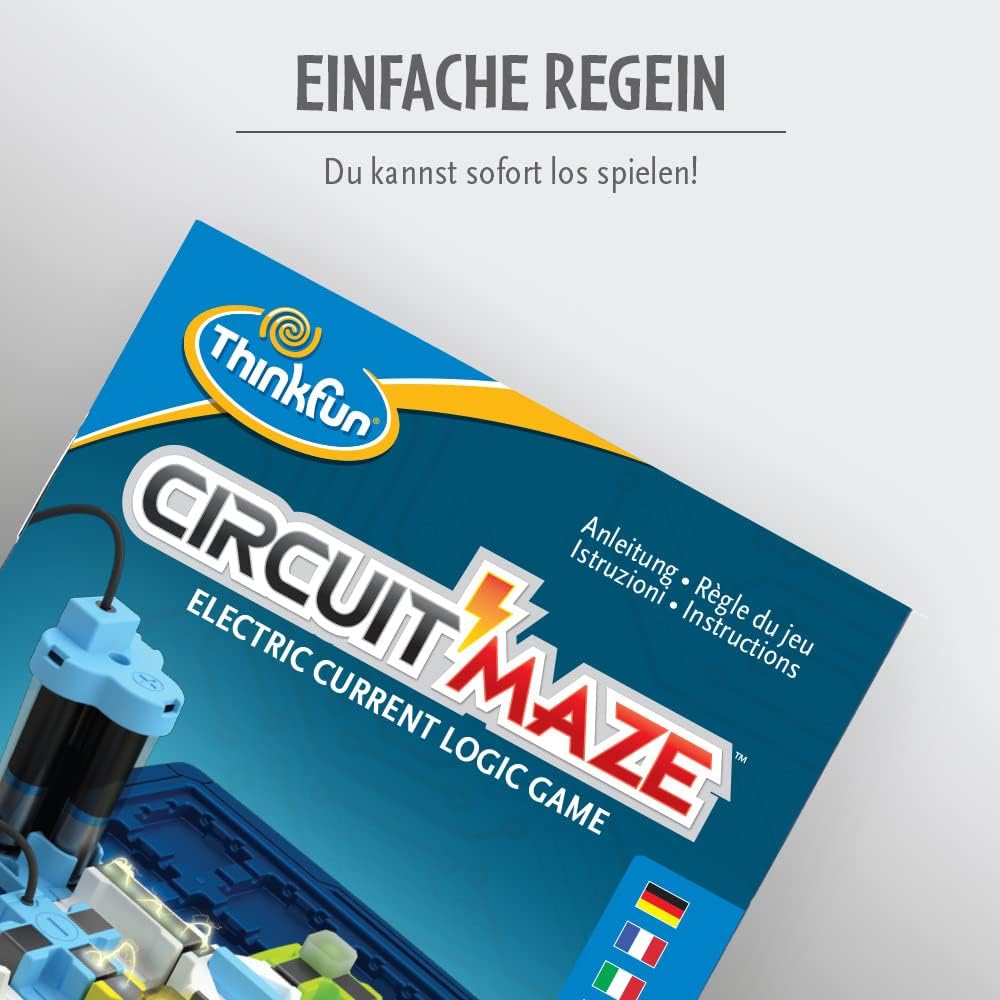 ThinkFun - 76341 - Circuit Maze -- das spannungsgeladene Logikspiel von ThinkFunk für Jungen und Mäd