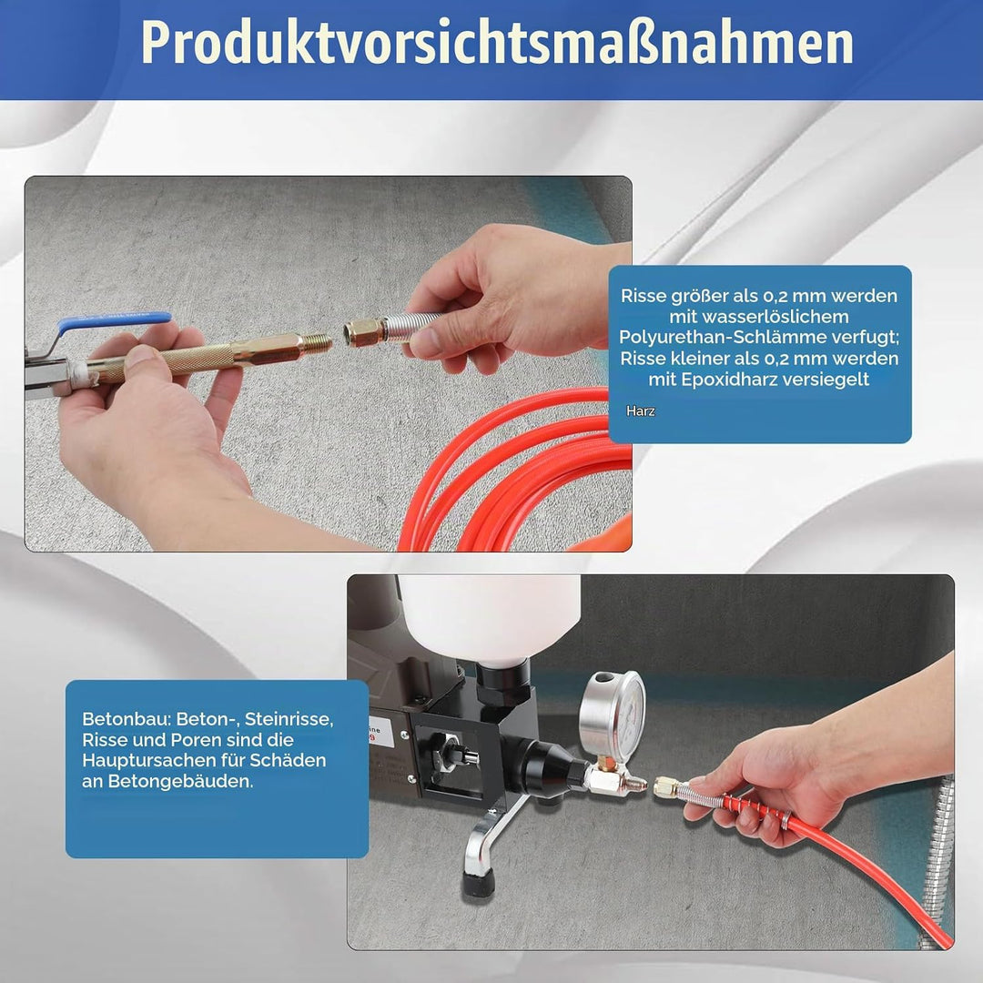 Hochdruck Injektionsperfusionsmaschine Injektionspumpe 1100W Hochdruck-Fussbodenfugenmaschine für Be