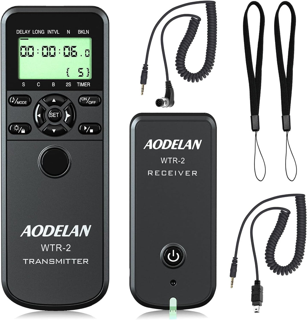 AODELAN Kamera Fernauslöser für Nikon, Kabellose Timer Fernbedienung für Nikon Df Z7 Z6 D750 D850 D4