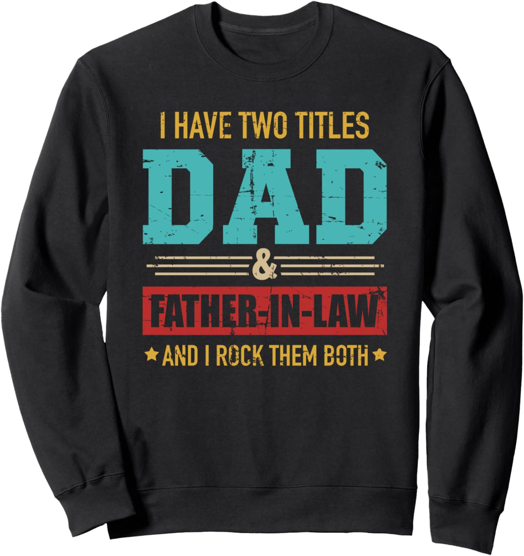 Zwei Titel Papa und Schwiegerpapa vintage retro Sweatshirt
