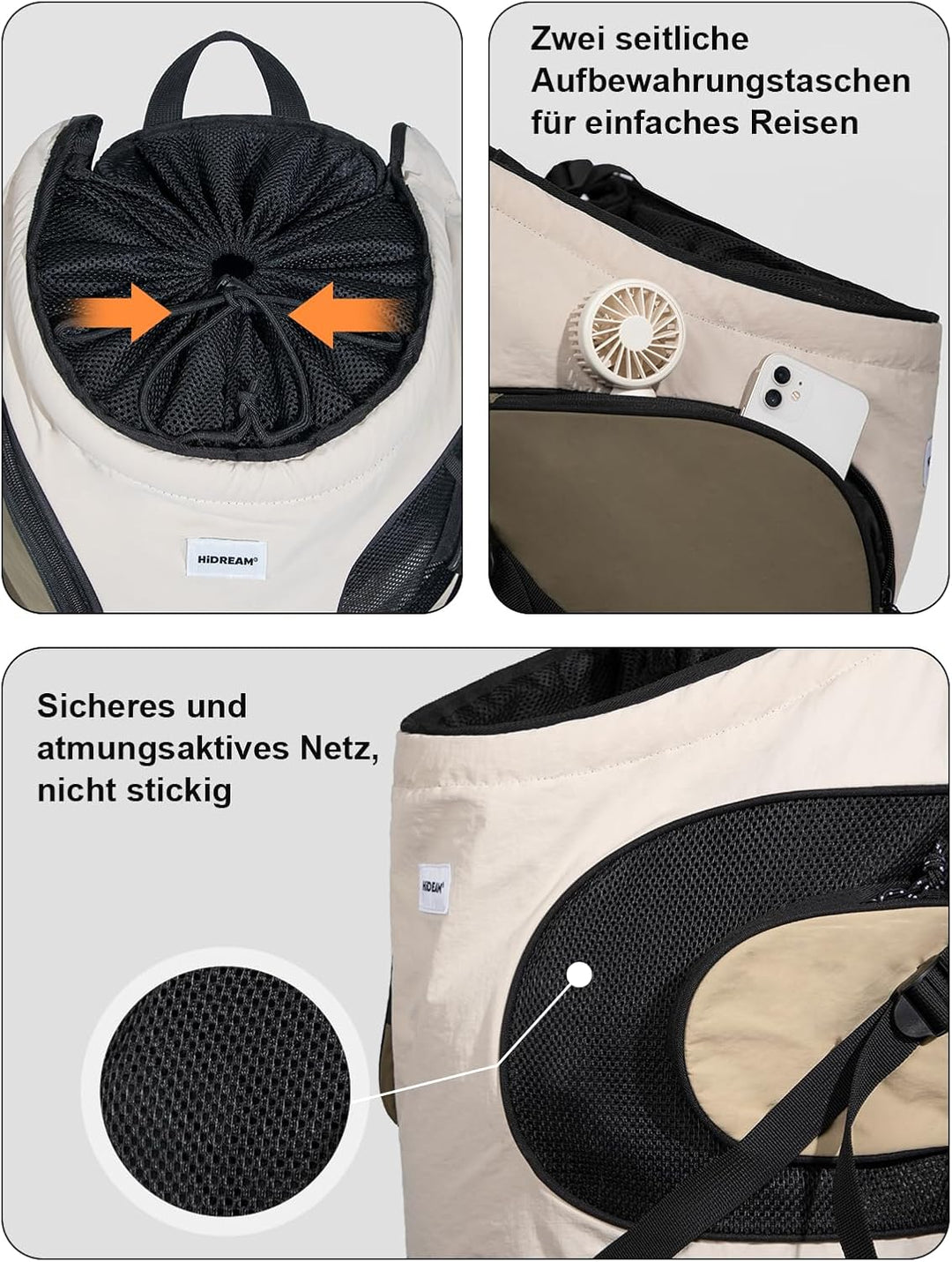 Hundetragerucksack，Hund Tragetasche für Kleine Mittelgrosse Hunde und Katzen，Hunderucksack bis 8.5kg