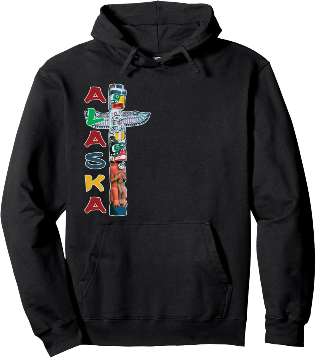 Alaska Inside Passage Native Art Totem Pole Keepsake Pullover Hoodie