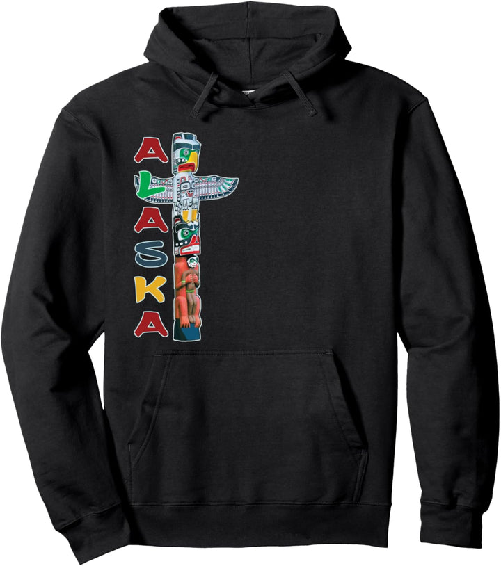 Alaska Inside Passage Native Art Totem Pole Keepsake Pullover Hoodie
