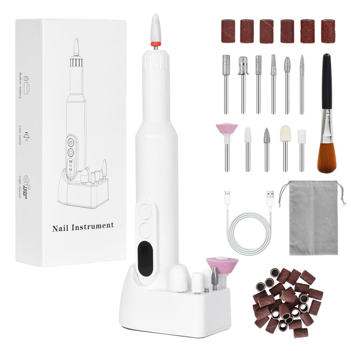 Nagelfräser Kabellos, Professioneller Elektrische Nagelfeile für Gelnägel Acrylnägel Maniküre Pedikü