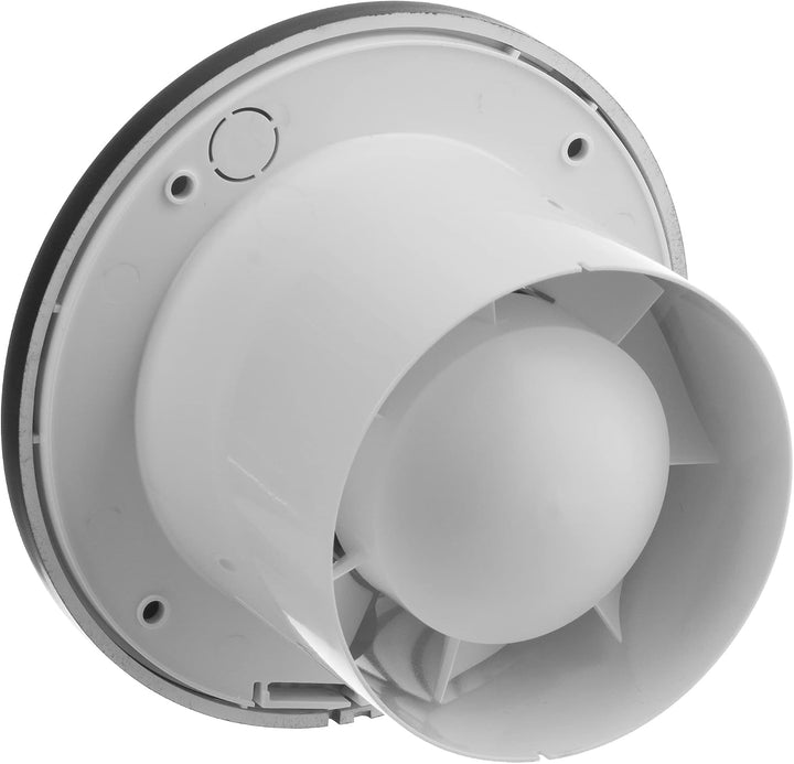 Steinberg14 Ø 100mm Abluftventilator Badlüfter Fan - Anthrazit Rund Ventilator zur Belüftung in Bad