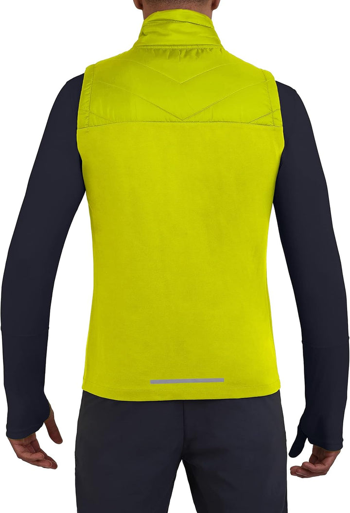 TCA Herren Excel Runner Leichte und gepolsterte Weste mit Reissverschlusstaschen L Licht Grün, L Lic