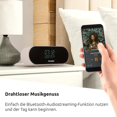 TechniSat DIGITRADIO 53 BT – Premium-Stereo-Radiowecker mit USB-Ladefunktion (DAB+, UKW, Uhr-/ Datum