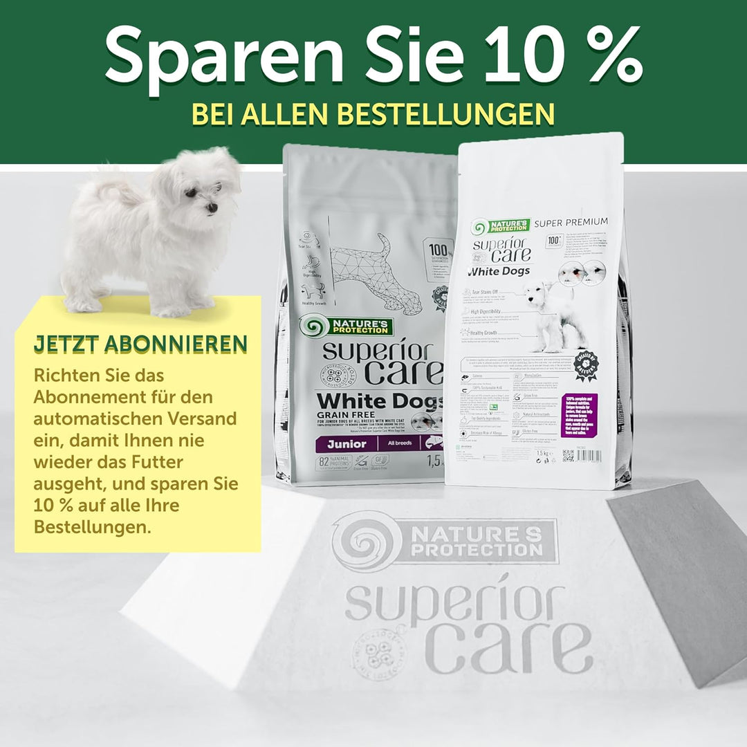 Nature's Protection Superior Care Trockenfutter für Alle Rassengrössen Hunde Fell der Hellen Farbe (