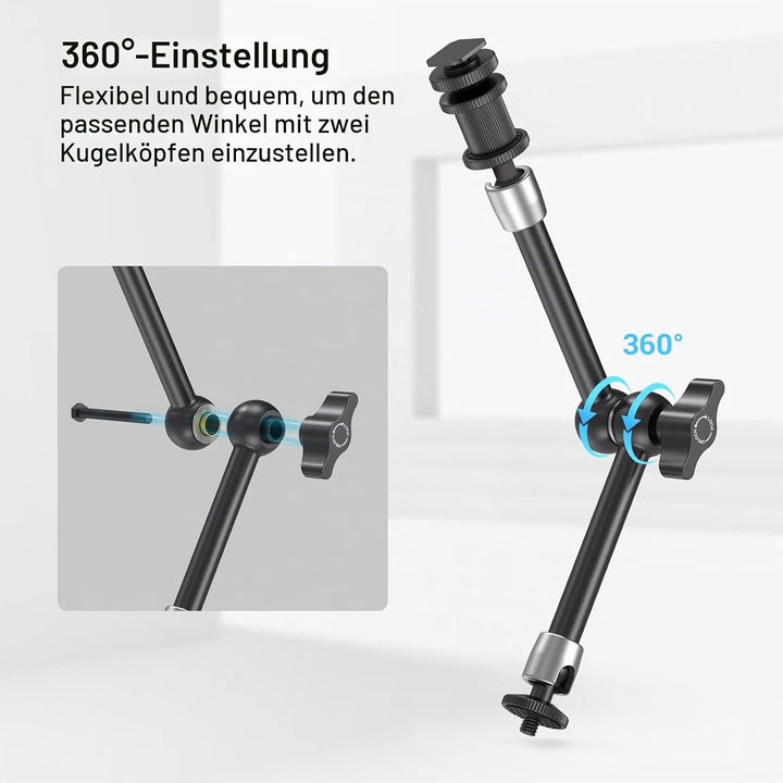 SMALLRIG Super Clamp und Magic Arm (11") mit Kaltschuhhalterung für Monitor, LED-Licht, Mikrofon - 3