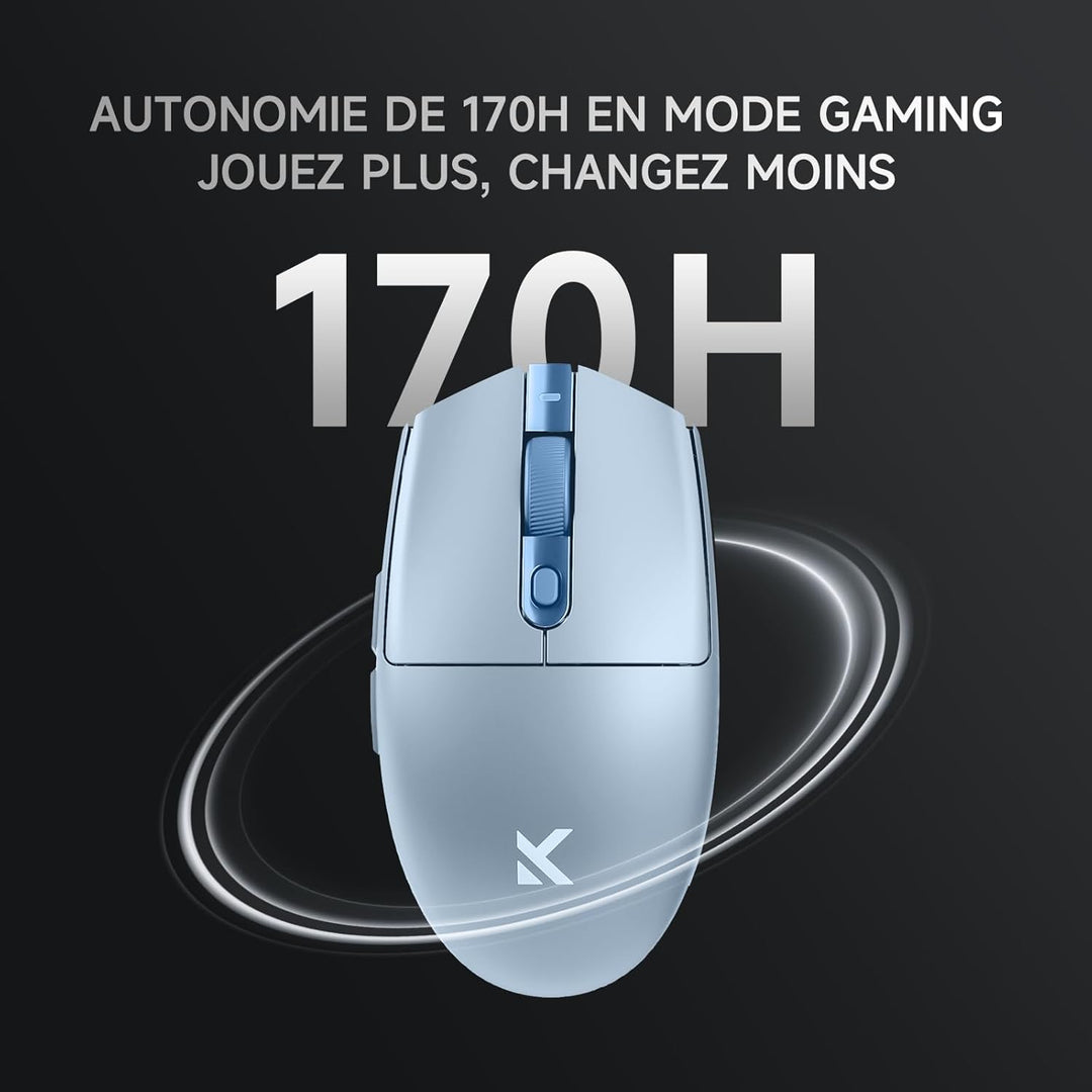MCHOSE G3 Kabellose Gaming-Maus, 26 000 DPI, 8K-Abrufrate, 650 IPS, Leichtgewicht 64 g, 8 Programmie