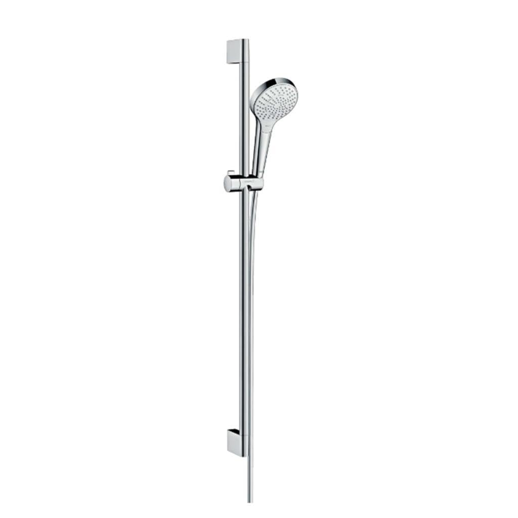 hansgrohe Croma Select S Duschset 0,90m, 3 Strahlarten, Weiss/Chrom