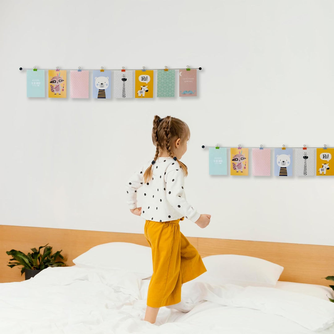 Fotoseil mit bunten Metall-Klammern - 120 cm &amp; 12 Klammern im Smiley-Design in den Farben Blau, Gelb