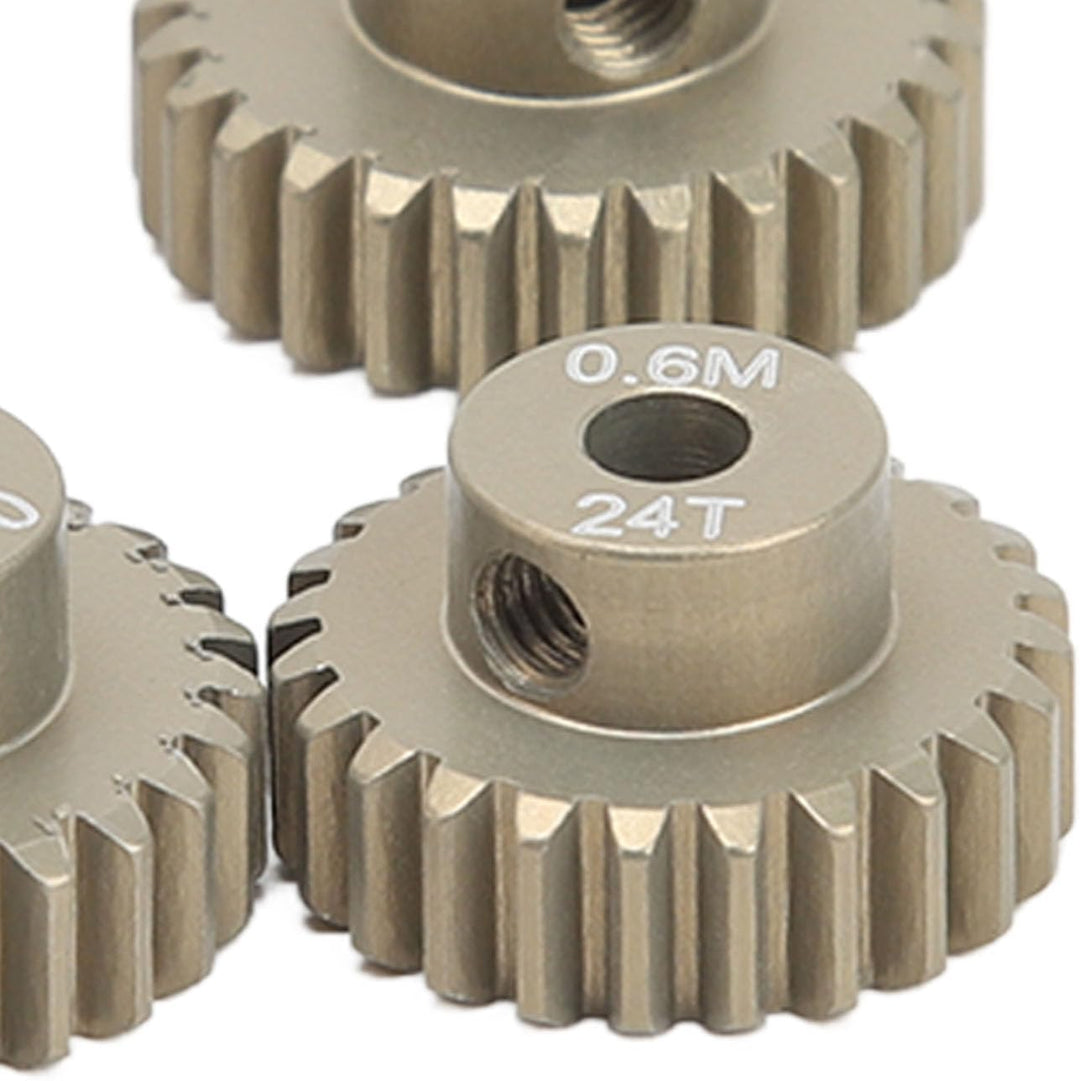 Dilwe RC Ritzelsatz, 0.6 Modul Metall Zahnradkranz 24T-28T für 1/10 Crawler - 3.175mm Bohrung Alumin